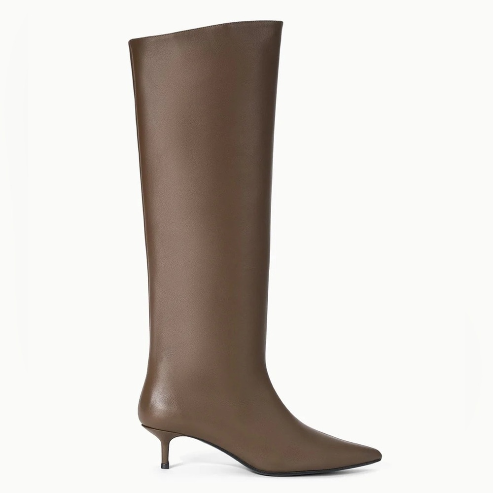 Staud Sebastian Kitten Heel Boot in Truffle